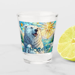 Copo De Shot Vidro Escondido Do Urso Polar Personalizado