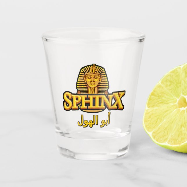 Copo De Shot Vidro esfinge (Frente)
