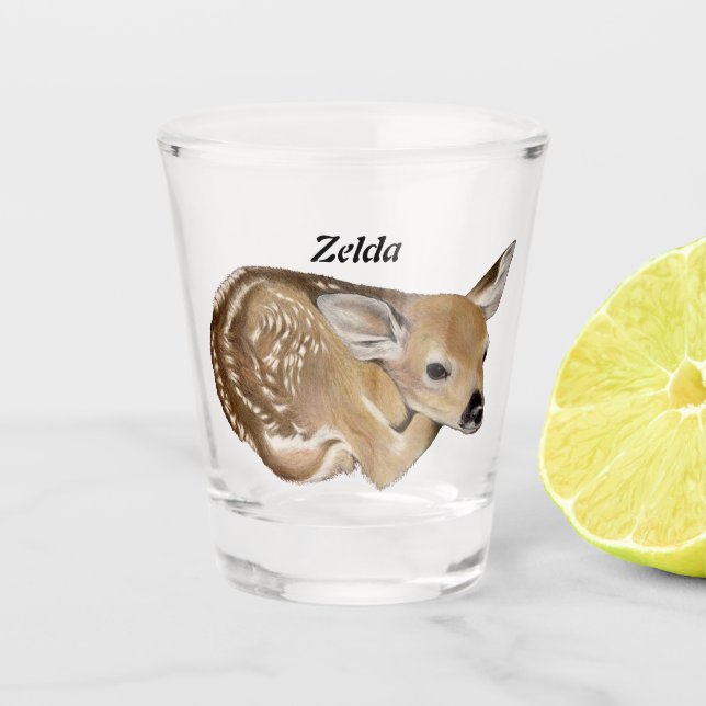 Copo De Shot Vidro Fawn (Frente)