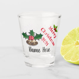 Copo De Shot Vidro Festivo de Design Personalizado de Natal
