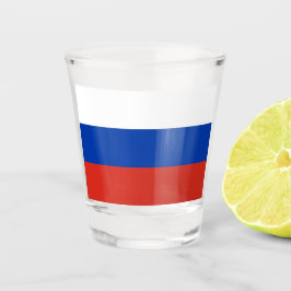 Copo De Shot Vidro-Fogo Russo - Bandeira (Rússia)