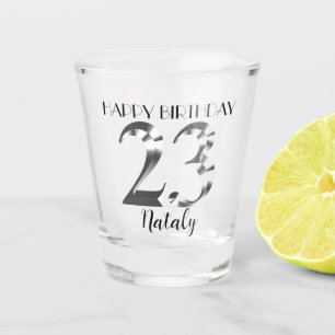 Copo De Shot Vidro metálico de 23 anos