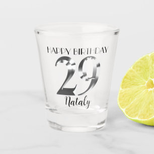 Copo De Shot Vidro metálico de 29 anos