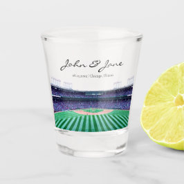 Copo De Shot Vidro Personalizado De Beisebol