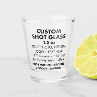 Copo De Shot Vidro Personalizado de Foto 1,5 oz