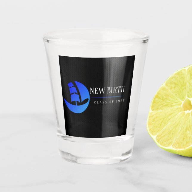 Copo De Shot Vidro preto (Frente)