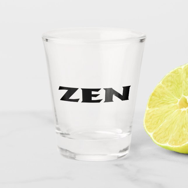 Copo De Shot Vidro preto Zen (Frente)