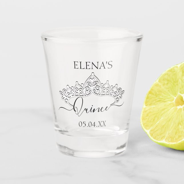 Copo De Shot Vidro quente Aniversário do Partido Quinceanera (Frente)