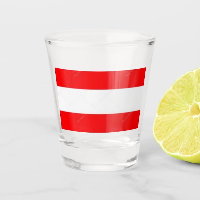 Copo De Shot Vidro quente Áustria (Frente)