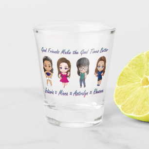 Copo De Shot Vidro quente - bons amigos