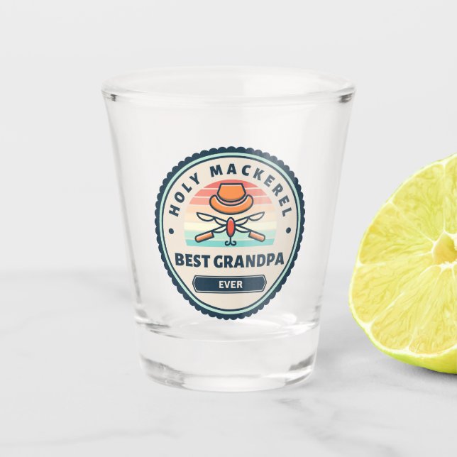 Copo De Shot Vidro quente - Carapau! Melhor Avô Nunca (Frente)