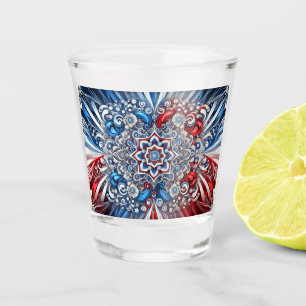 Copo De Shot Vidro quente com cores francesas