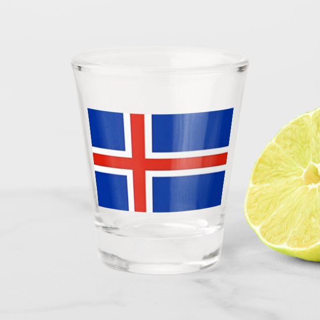 Copo De Shot Vidro quente Islândia (Frente)