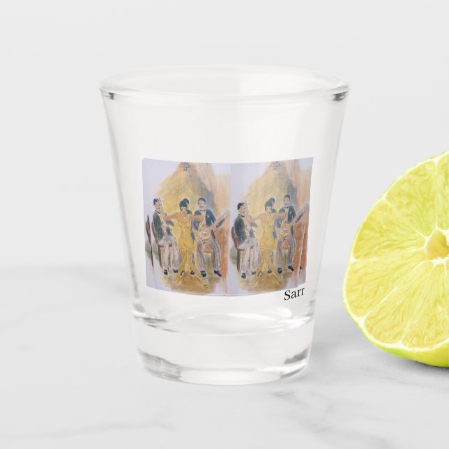Copo De Shot Vidro quente: o bom velho dia (Frente)