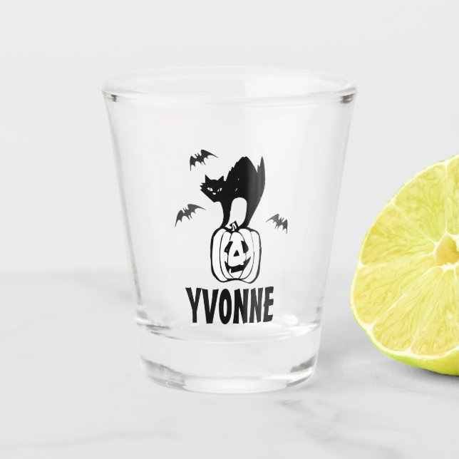 Copo De Shot Vidro-quente personalizado do Halloween (Frente)