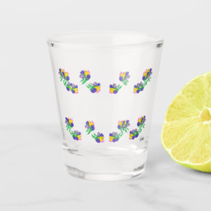 Copo De Shot Vidro quente: Tulipas de Primavera
