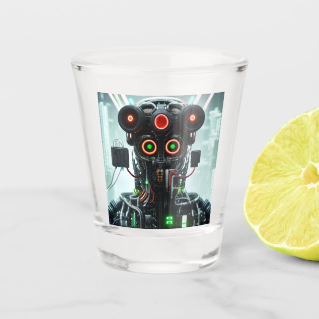 Copo De Shot Vidro robô de 5 tiros (Frente)
