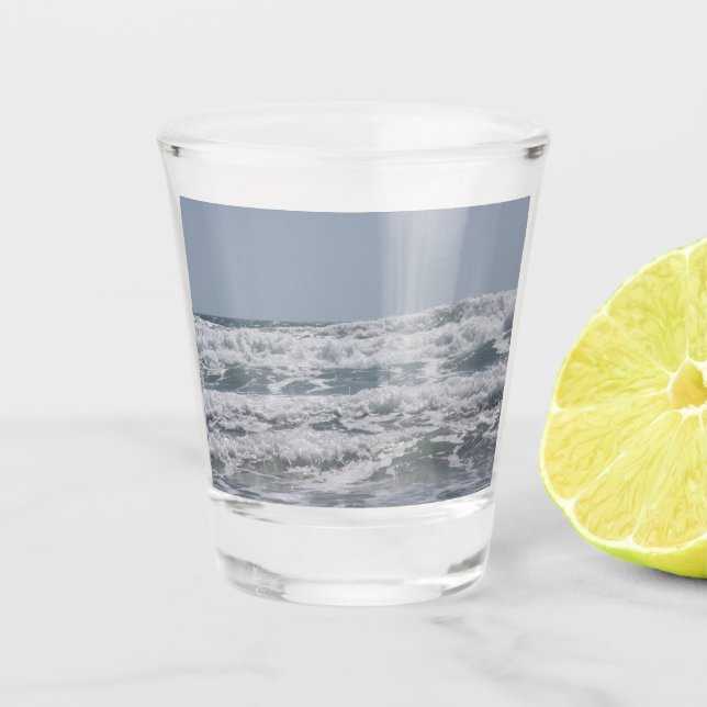Copo De Shot Vidro Shot Do Oceano Atlântico (Frente)