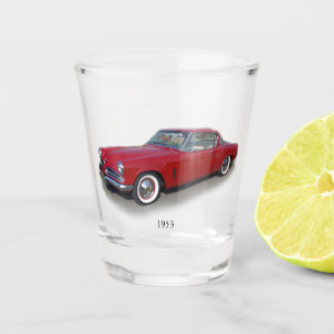 Copo De Shot Vidro vermelho clássico de 1953