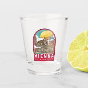 Copo De Shot Viena Áustria - Viagem Retro Emblem