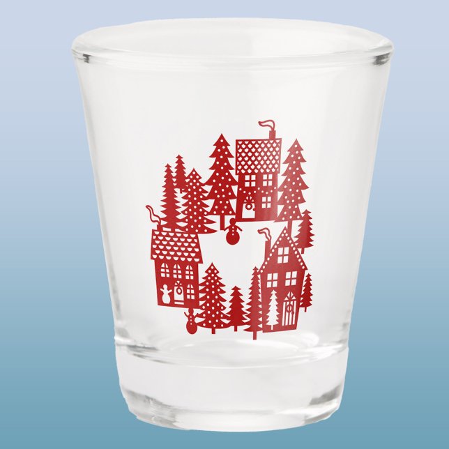 Copo De Shot Vila de Natal (Christmas Village holiday shot glass)