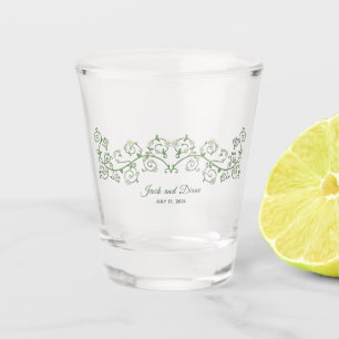 Copo De Shot Vinha de Casamento - Vidro de Coração