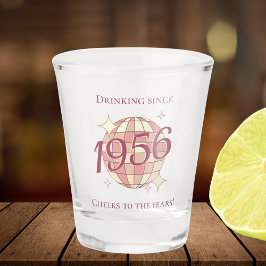Copo De Shot Vintage 1956 70º aniversário retro roxo