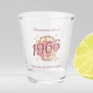 Copo De Shot Vintage 1966 60º aniversário retro roxo