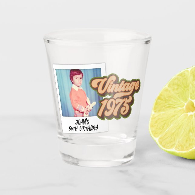 Copo De Shot Vintage 1975 50th Aniversário Foto (Frente)