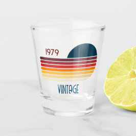 Copo De Shot Vintage 1979 Retro Stripe Sun