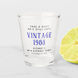 Copo De Shot Vintage aniversário de 40 anos Party Favor