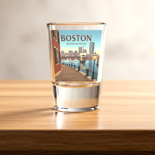 Copo De Shot Vintage Boston Massachusetts