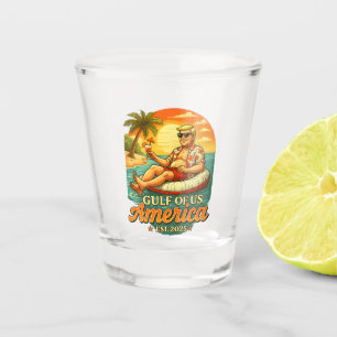 Copo De Shot Vintage Funny Trump América Golfo 2025