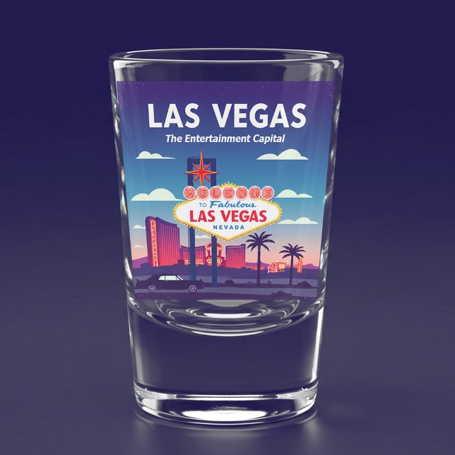 Copo De Shot Vintage Las Vegas Nevada (Criador carregado)