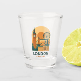 Copo De Shot Vintage London England Shot Glass – Retro Travel