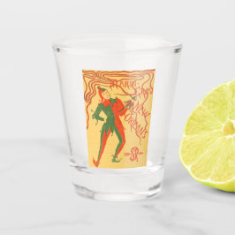 Copo De Shot Vintage Mardi Gras - ilustração colorida