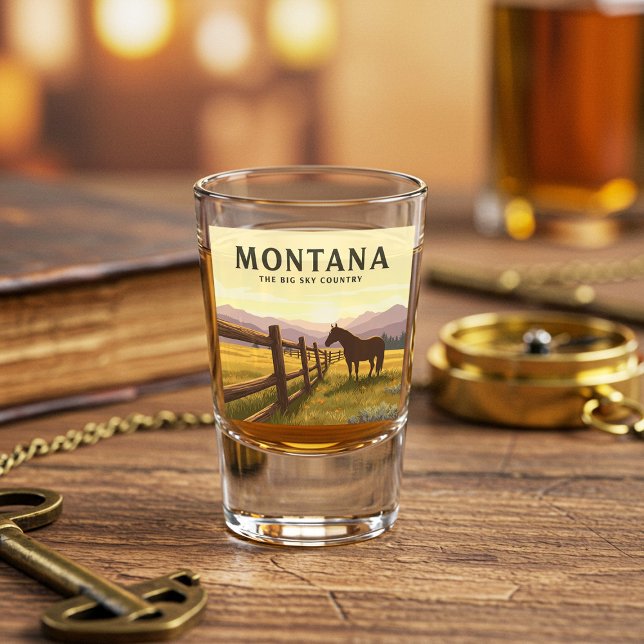 Copo De Shot Vintage Montana (Criador carregado)