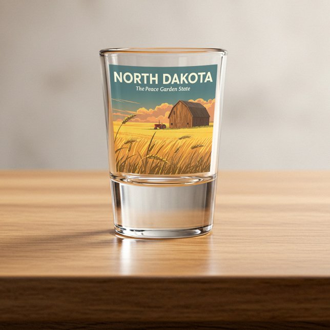 Copo De Shot Vintage North Dakota (Criador carregado)