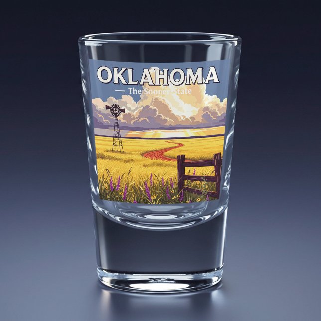 Copo De Shot Vintage Oklahoma (Criador carregado)