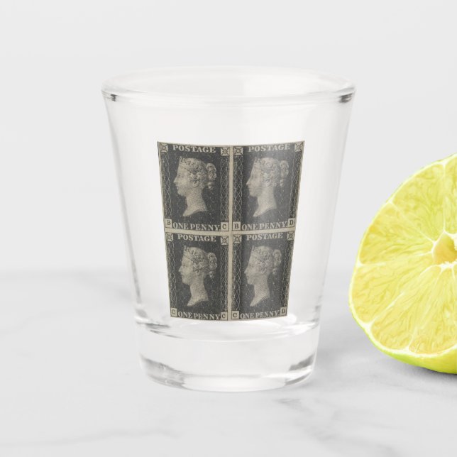 Copo De Shot Vintage Penny Black Shot Glass (Frente)