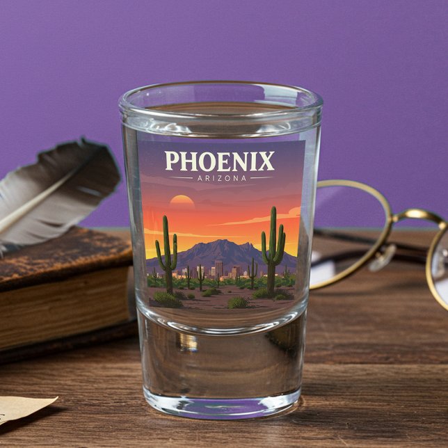 Copo De Shot Vintage Phoenix Arizona (Criador carregado)