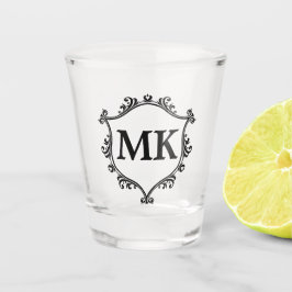 Copo De Shot Vintage royal shield - nome personalizado monogram