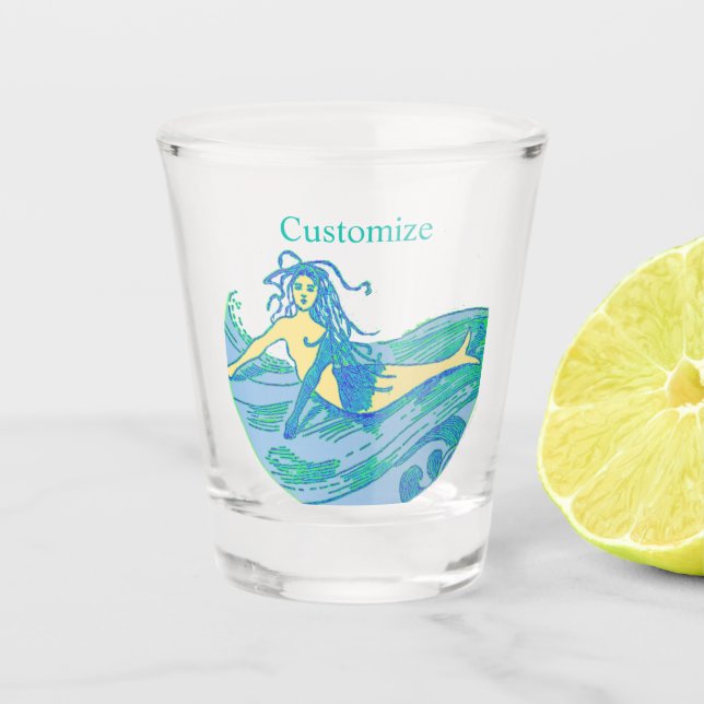 Copo De Shot Vintage Waverding Mermaid Thunder_Cove (Frente)