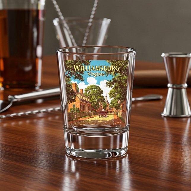 Copo De Shot Vintage Williamsburg Virginia (Criador carregado)
