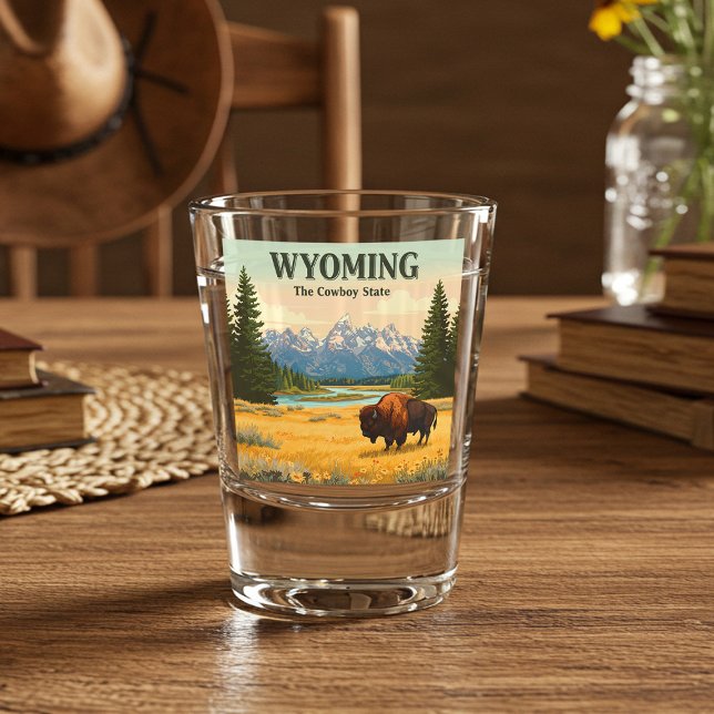 Copo De Shot Vintage Wyoming (Criador carregado)