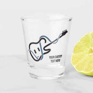 Copo De Shot Violão Estilizado de Texto Personalizado
