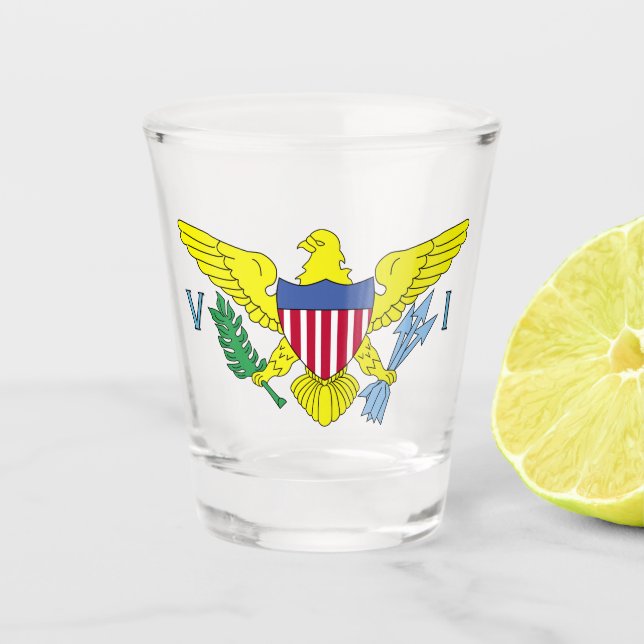 Copo De Shot Virgínia Islands Flag Shot Glass (Frente)