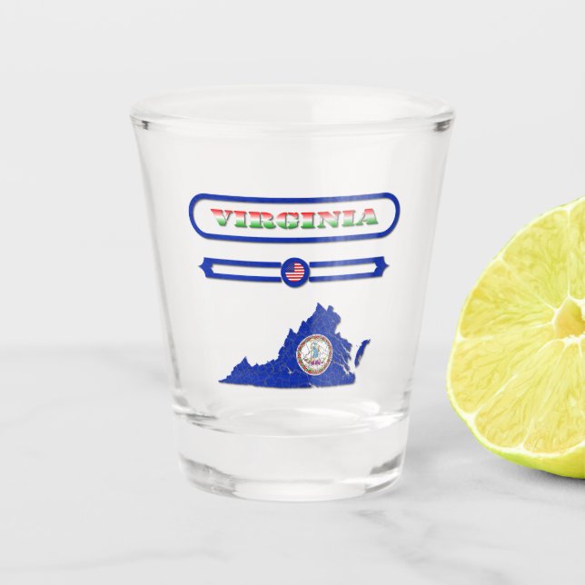 COPO DE SHOT VIRGINIA MAP, VIRGINIA, USA. SAMER BRASIL (Frente)