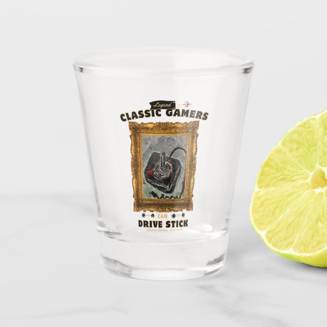 Copo De Shot Visão Clássica do Groovy Gamers (Frente)