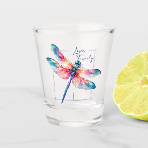 Copo De Shot Vivo Livremente - Inspiração Colorida Dragonfly